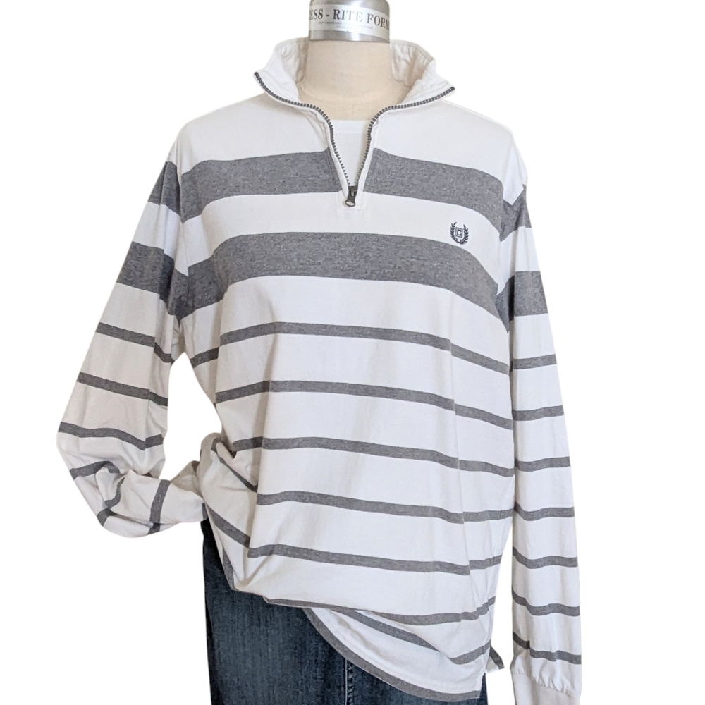 Chaps Long Sleeve Rugby Shirt Size XL